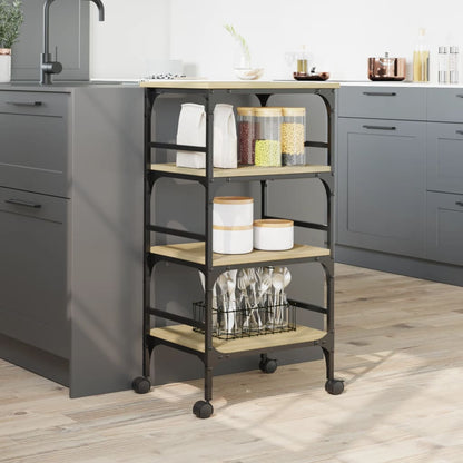 Carrello Cucina Rovere Sonoma 45x35x89,5 cm Legno Multistrato - homemem39