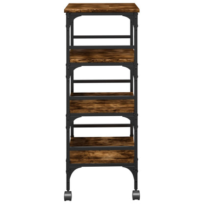 Carrello da Cucina Rovere Fumo 45x35x89,5 cm Legno Multistrato - homemem39