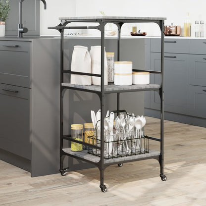 Sonoma Gray Kitchen Trolley 60.5x50x105 cm