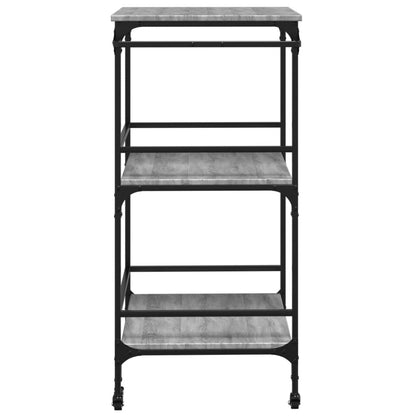 Carrello da Cucina Grigio Sonoma 60,5x50x105 cm - homemem39