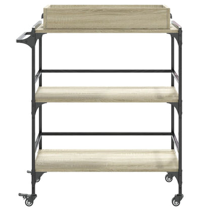 Carrello Cucina Rovere Sonoma 81,5x41x92,5 cm Legno Multistrato - homemem39