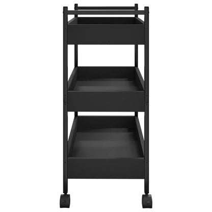 Carrello da Cucina Nero 50x30x70 cm in Legno Multistrato - homemem39