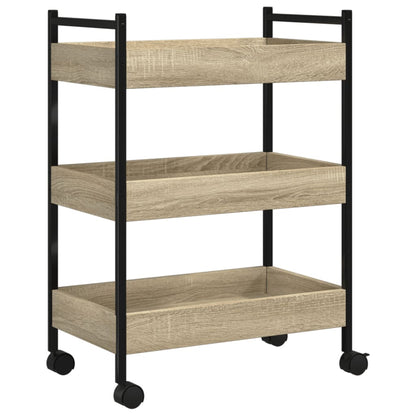 Carrello da Cucina Rovere Sonoma 50x30x70 cm Legno Multistrato - homemem39
