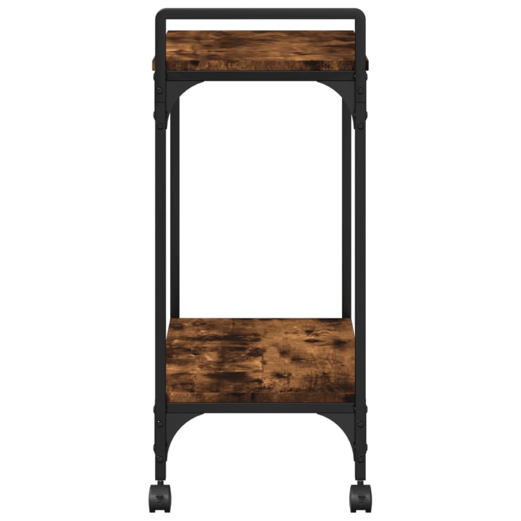 Carrello da Cucina Rovere Fumo 60,5x31x72,5cm Legno Multistrato - homemem39