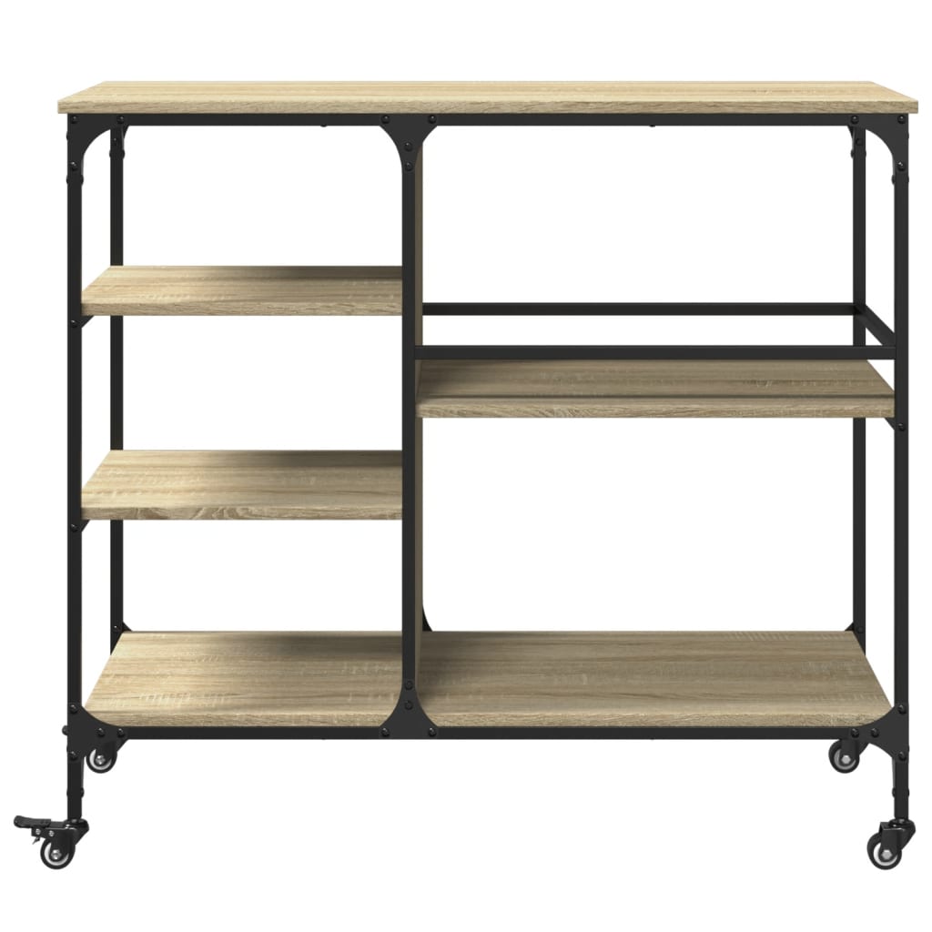 Carrello Cucina Rovere Sonoma 100x48x89,5 cm Legno Multistrato - homemem39