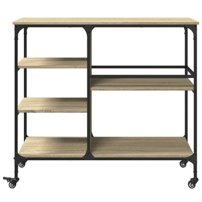 Carrello Cucina Rovere Sonoma 100x48x89,5 cm Legno Multistrato - homemem39