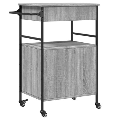 Carrello da Cucina Grigio Sonoma 56x43x89,5cm Legno Multistrato - homemem39