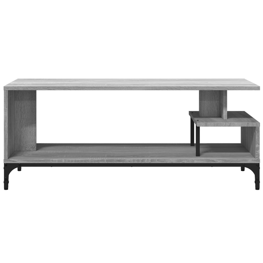 Mobile TV Grigio Sonoma 102x40x41cm Legno e Acciaio a Polvere - homemem39
