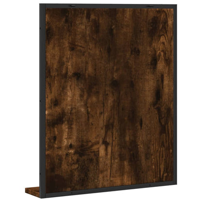 Specchio Bagno con Ripiano Rovere Fumo 50x12x60 cm Multistrato | homemem39
