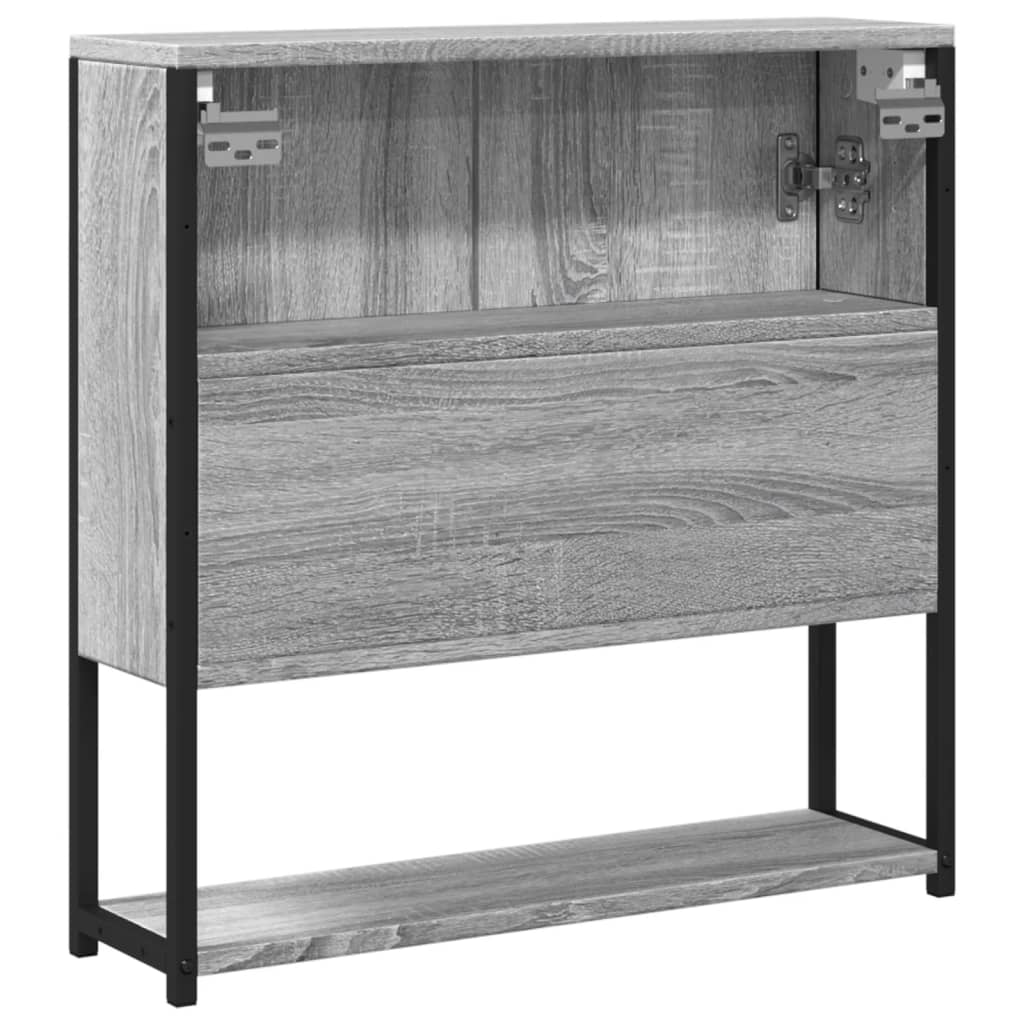 Mobile Specchio da Bagno Grigio Sonoma 60x16x60 cm Multistrato | homemem39