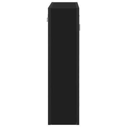 Mobile da Bagno con Specchio Nero 60x16x60 cm Legno Multistrato | homemem39