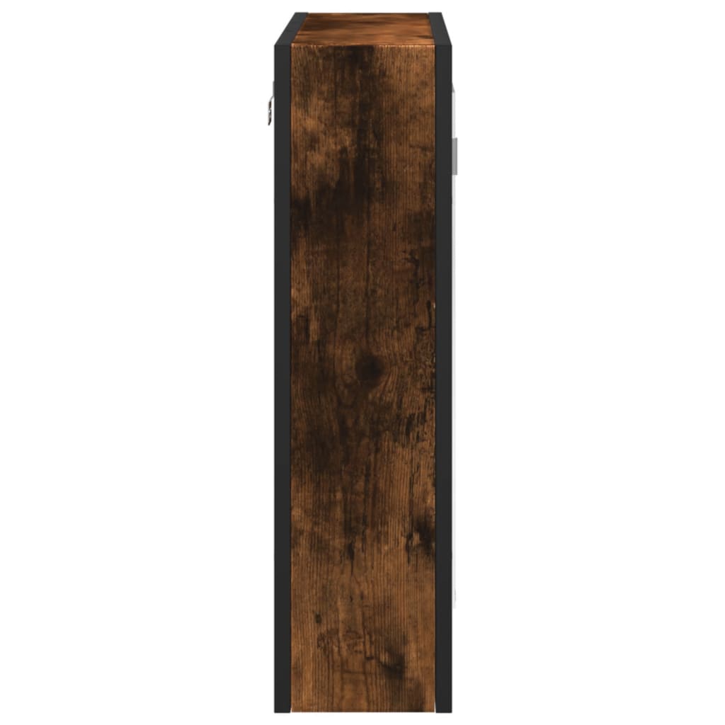 Mobile Bagno Specchio Rovere Fumo 60x16x60 cm Legno Multistrato | homemem39