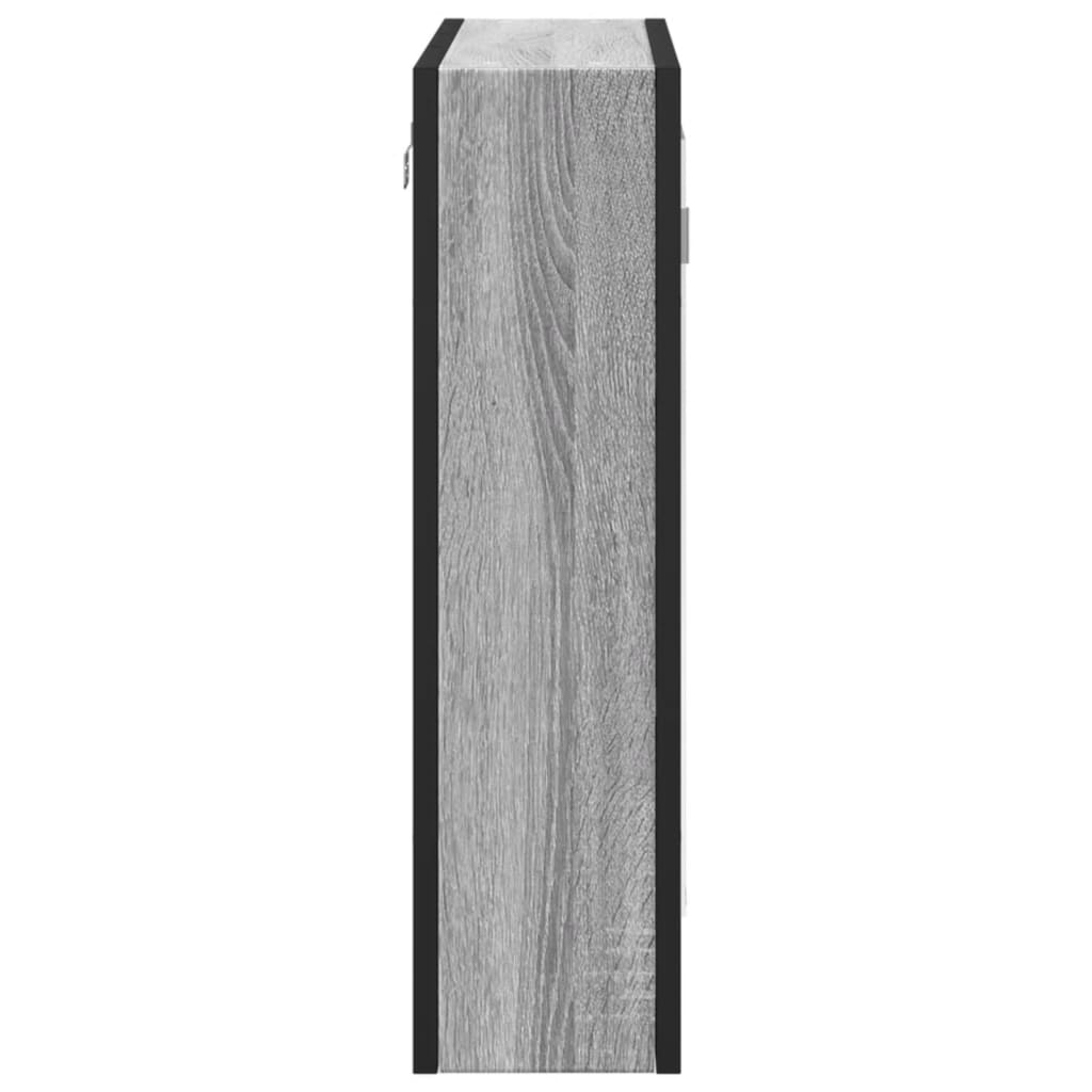 Mobile Specchio da Bagno Grigio Sonoma 60x16x60 cm Multistrato | homemem39