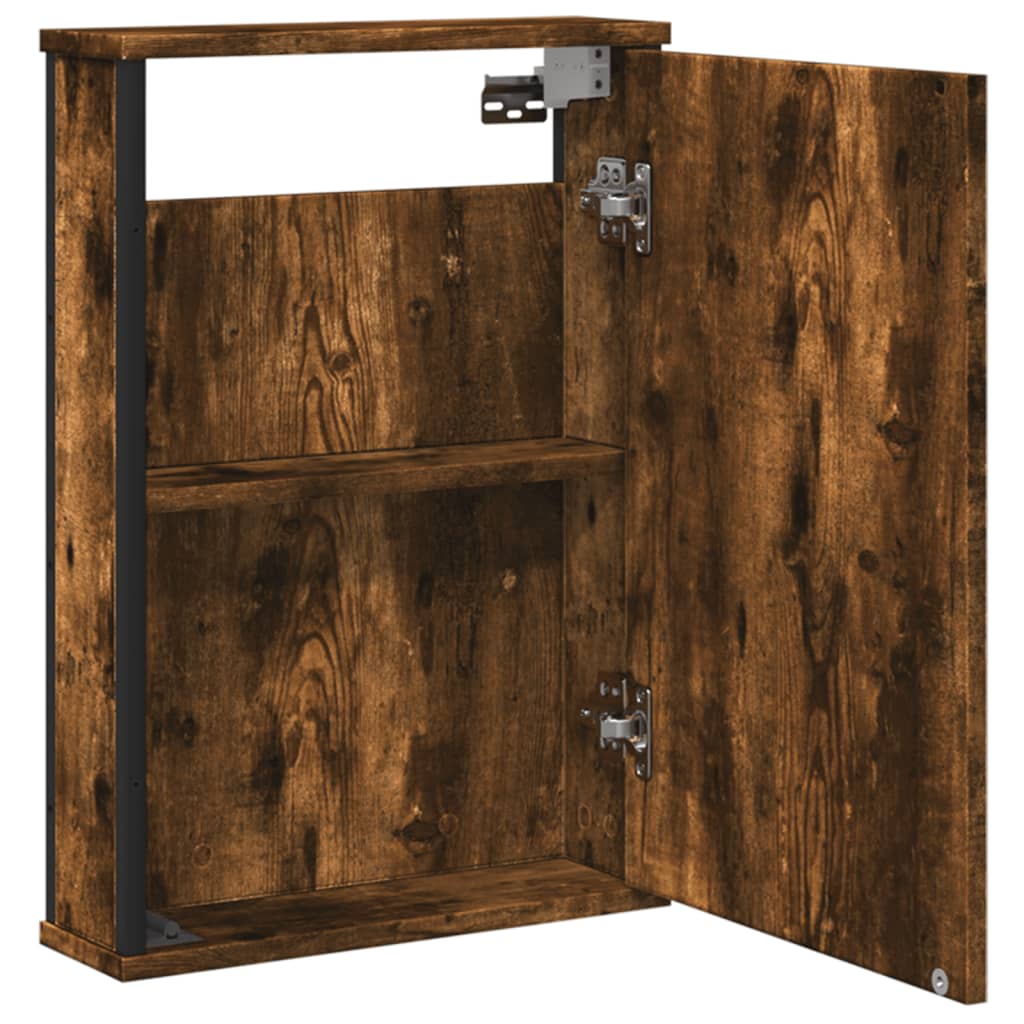 Mobile Bagno Specchio Rovere Fumo 42x12x60 cm Legno Multistrato | homemem39