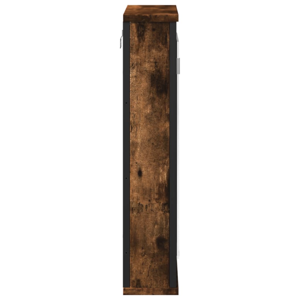 Mobile Bagno Specchio Rovere Fumo 42x12x60 cm Legno Multistrato | homemem39