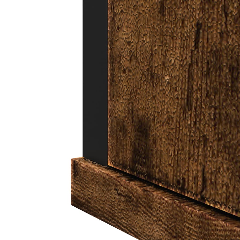 Mobile Bagno Specchio Rovere Fumo 42x12x60 cm Legno Multistrato | homemem39