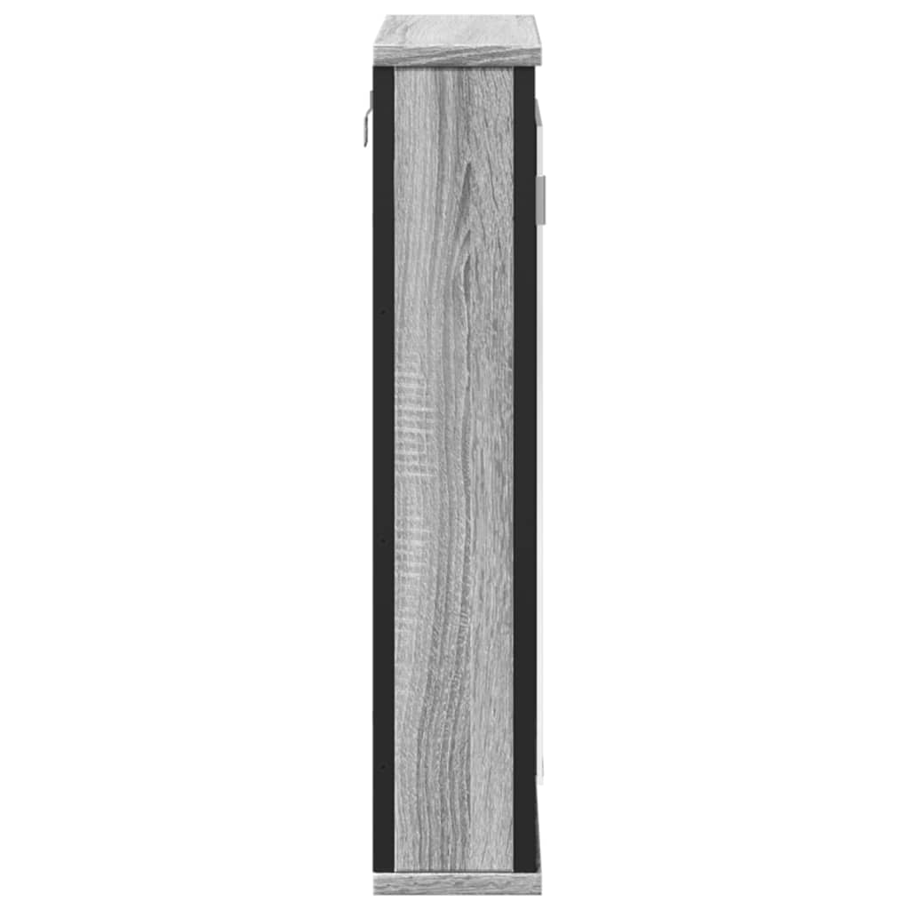 Mobile Specchio da Bagno Grigio Sonoma 42x12x60 cm Multistrato | homemem39
