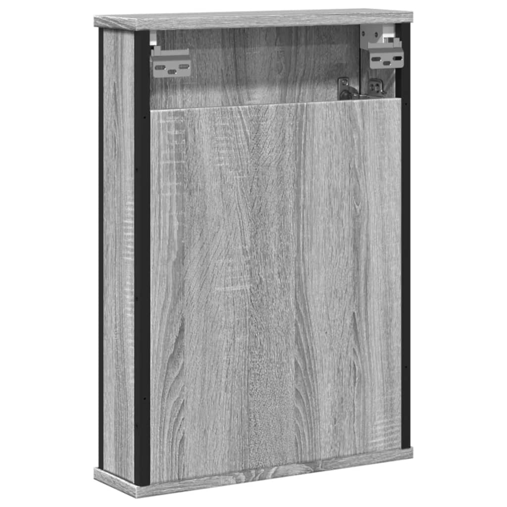 Mobile Specchio da Bagno Grigio Sonoma 42x12x60 cm Multistrato | homemem39