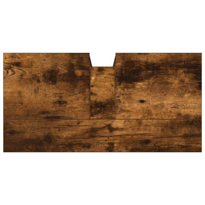Mobile Lavabo Bagno Rovere Fumo 60x30x60 cm Legno Multistrato | homemem39