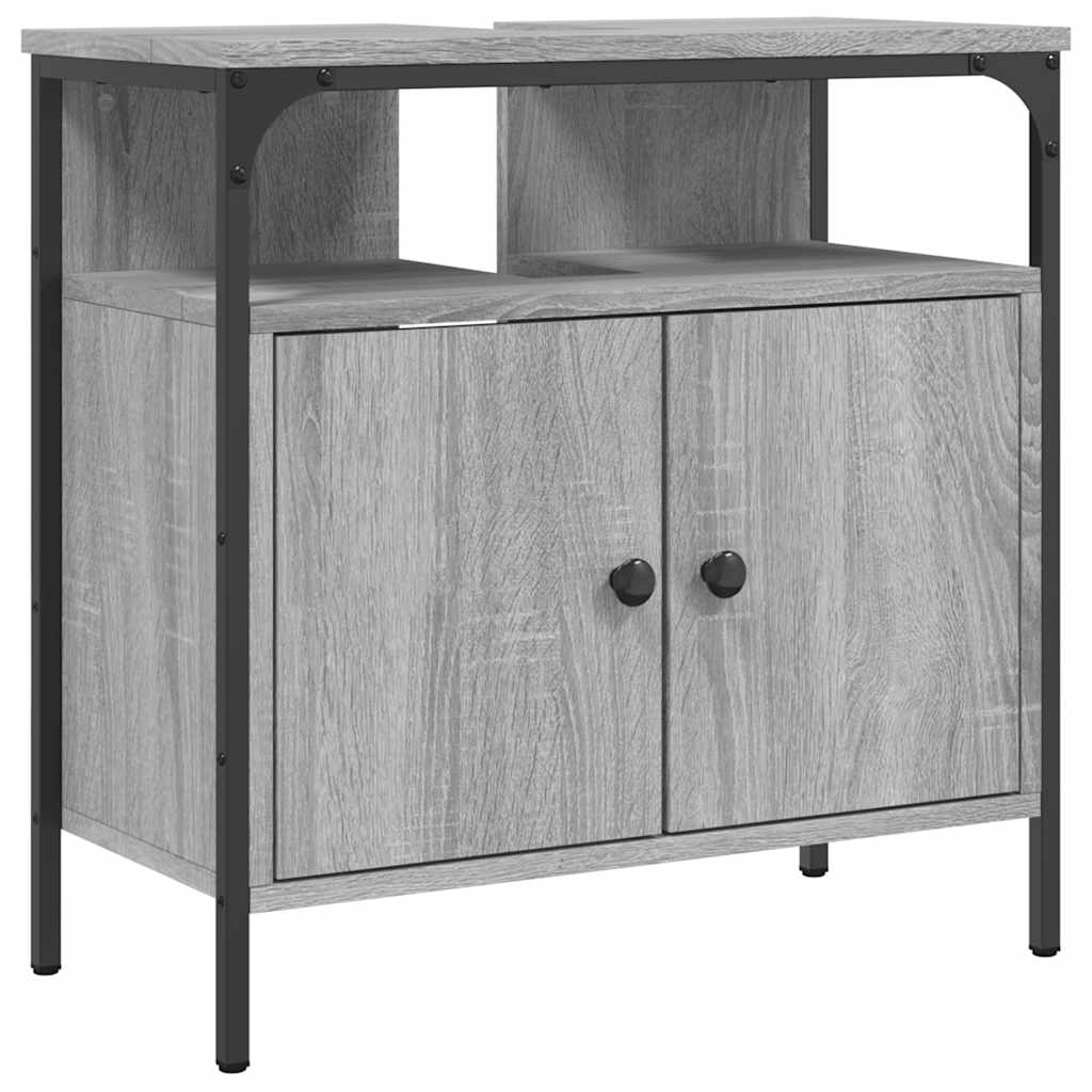 Mobile Lavabo Bagno Grigio Sonoma 60x30x60 cm Legno Multistrato | homemem39