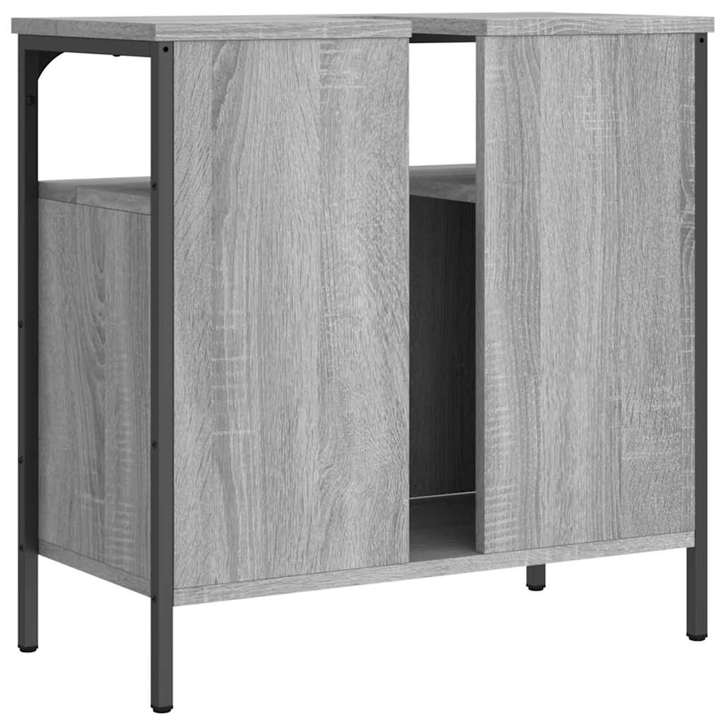 Mobile Lavabo Bagno Grigio Sonoma 60x30x60 cm Legno Multistrato | homemem39