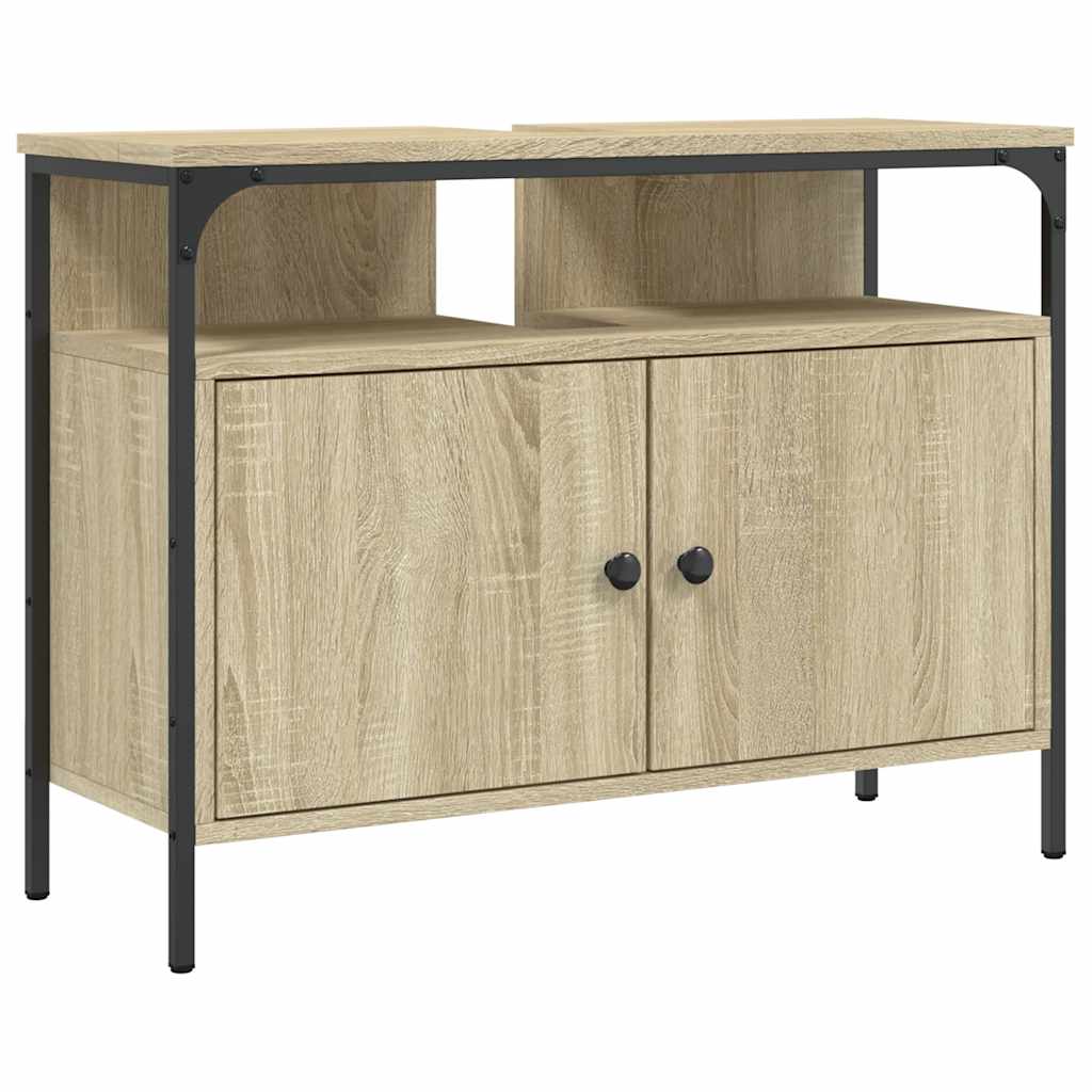 Mobile Lavabo Bagno Rovere Sonoma 80x30x60 cm Legno Multistrato | homemem39