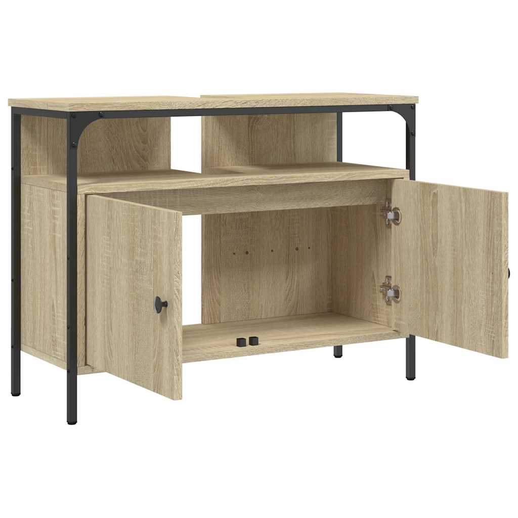 Mobile Lavabo Bagno Rovere Sonoma 80x30x60 cm Legno Multistrato | homemem39