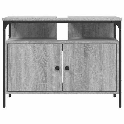 Mobile Lavabo Bagno Grigio Sonoma 80x30x60 cm Legno Multistrato | homemem39
