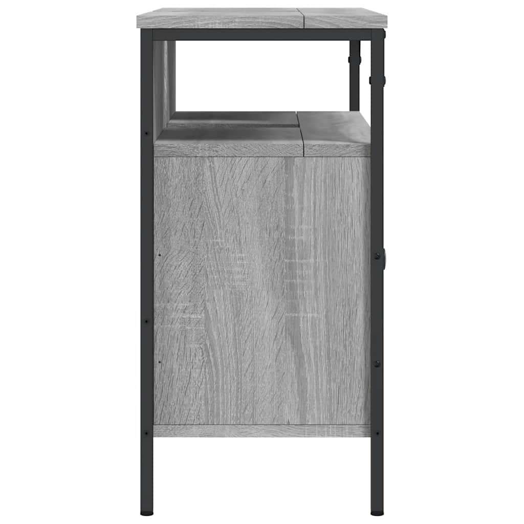 Mobile Lavabo Bagno Grigio Sonoma 80x30x60 cm Legno Multistrato - homemem39