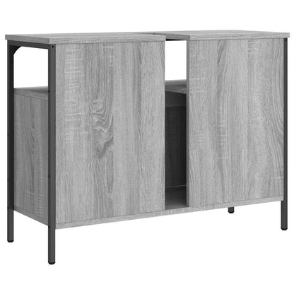 Mobile Lavabo Bagno Grigio Sonoma 80x30x60 cm Legno Multistrato | homemem39