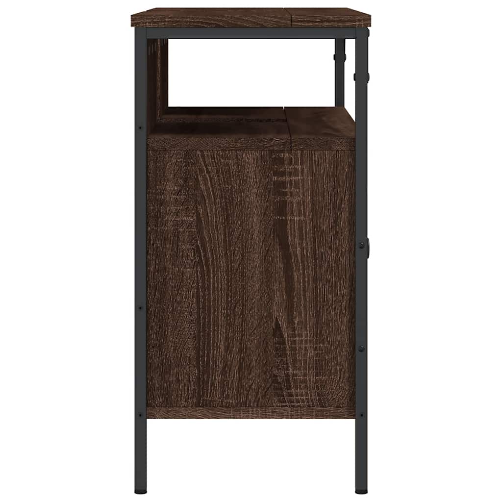 Mobile Lavabo Bagno Rovere Marrone 80x30x60cm Legno Multistrato - homemem39