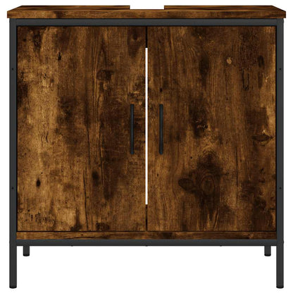 Mobile Lavabo Bagno Rovere Fumo 60x30x60 cm Legno Multistrato | homemem39