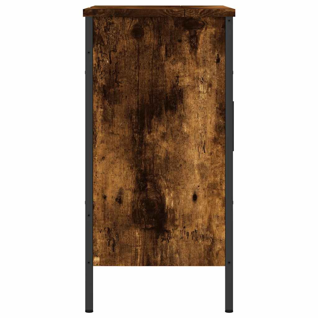 Mobile Lavabo Bagno Rovere Fumo 60x30x60 cm Legno Multistrato | homemem39