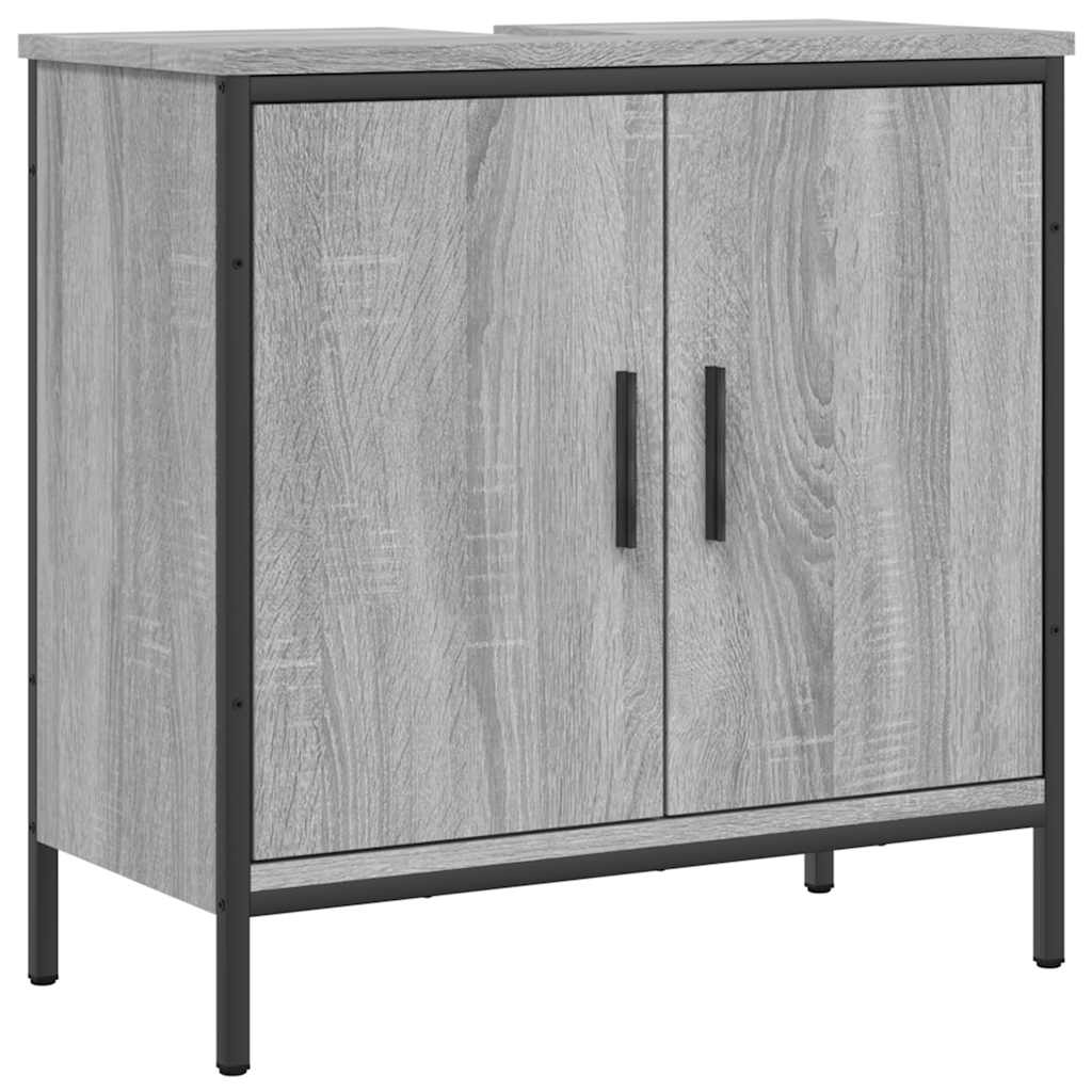 Mobile Lavabo Bagno Grigio Sonoma 60x30x60 cm Legno Multistrato | homemem39