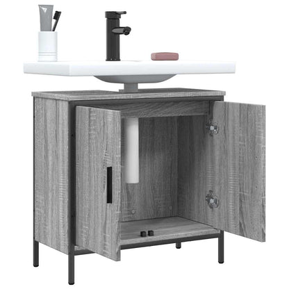 Mobile Lavabo Bagno Grigio Sonoma 60x30x60 cm Legno Multistrato | homemem39
