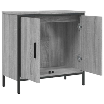 Mobile Lavabo Bagno Grigio Sonoma 60x30x60 cm Legno Multistrato | homemem39