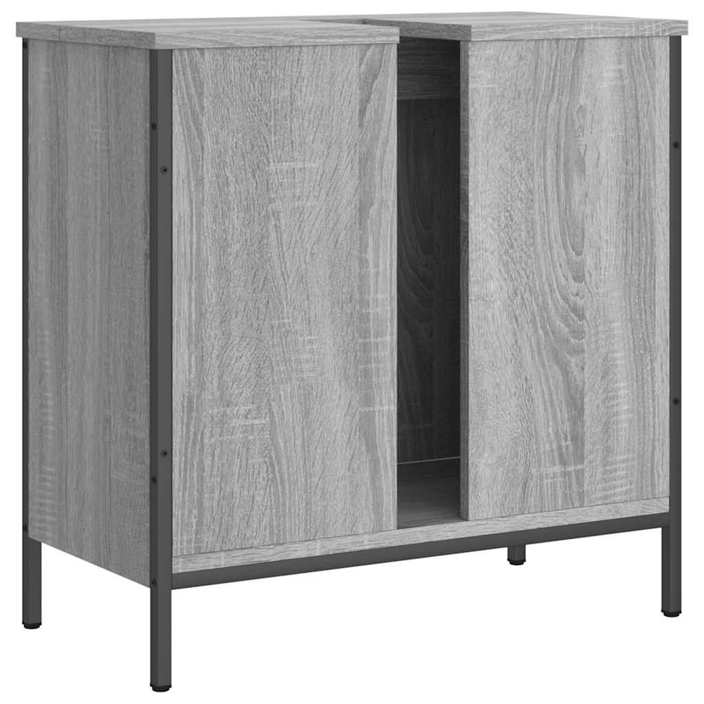 Mobile Lavabo Bagno Grigio Sonoma 60x30x60 cm Legno Multistrato | homemem39