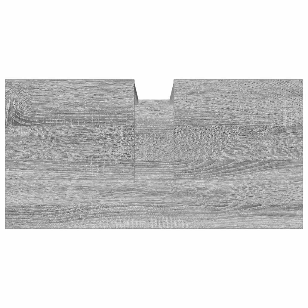 Mobile Lavabo Bagno Grigio Sonoma 60x30x60 cm Legno Multistrato | homemem39