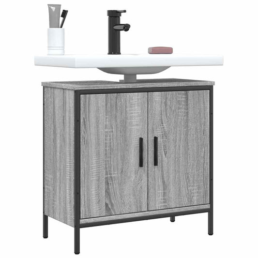 Mobile Lavabo Bagno Grigio Sonoma 60x30x60 cm Legno Multistrato | homemem39