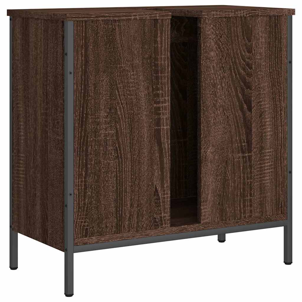 Mobile Lavabo Bagno Rovere Marrone 60x30x60cm Legno Multistrato - homemem39