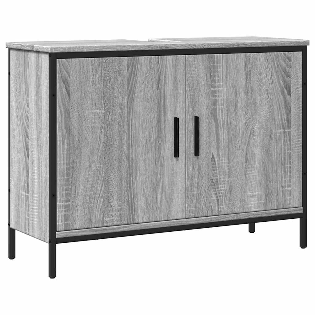 Mobile Lavabo Bagno Grigio Sonoma 80x30x60 cm Legno Multistrato | homemem39