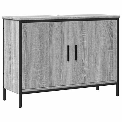 Mobile Lavabo Bagno Grigio Sonoma 80x30x60 cm Legno Multistrato | homemem39