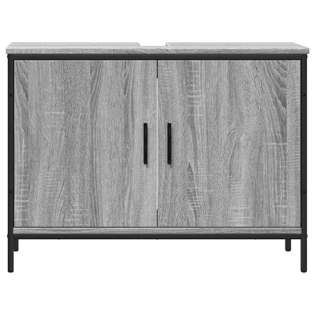 Mobile Lavabo Bagno Grigio Sonoma 80x30x60 cm Legno Multistrato | homemem39