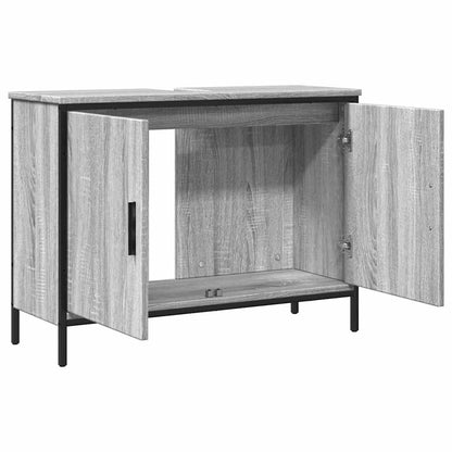 Mobile Lavabo Bagno Grigio Sonoma 80x30x60 cm Legno Multistrato | homemem39