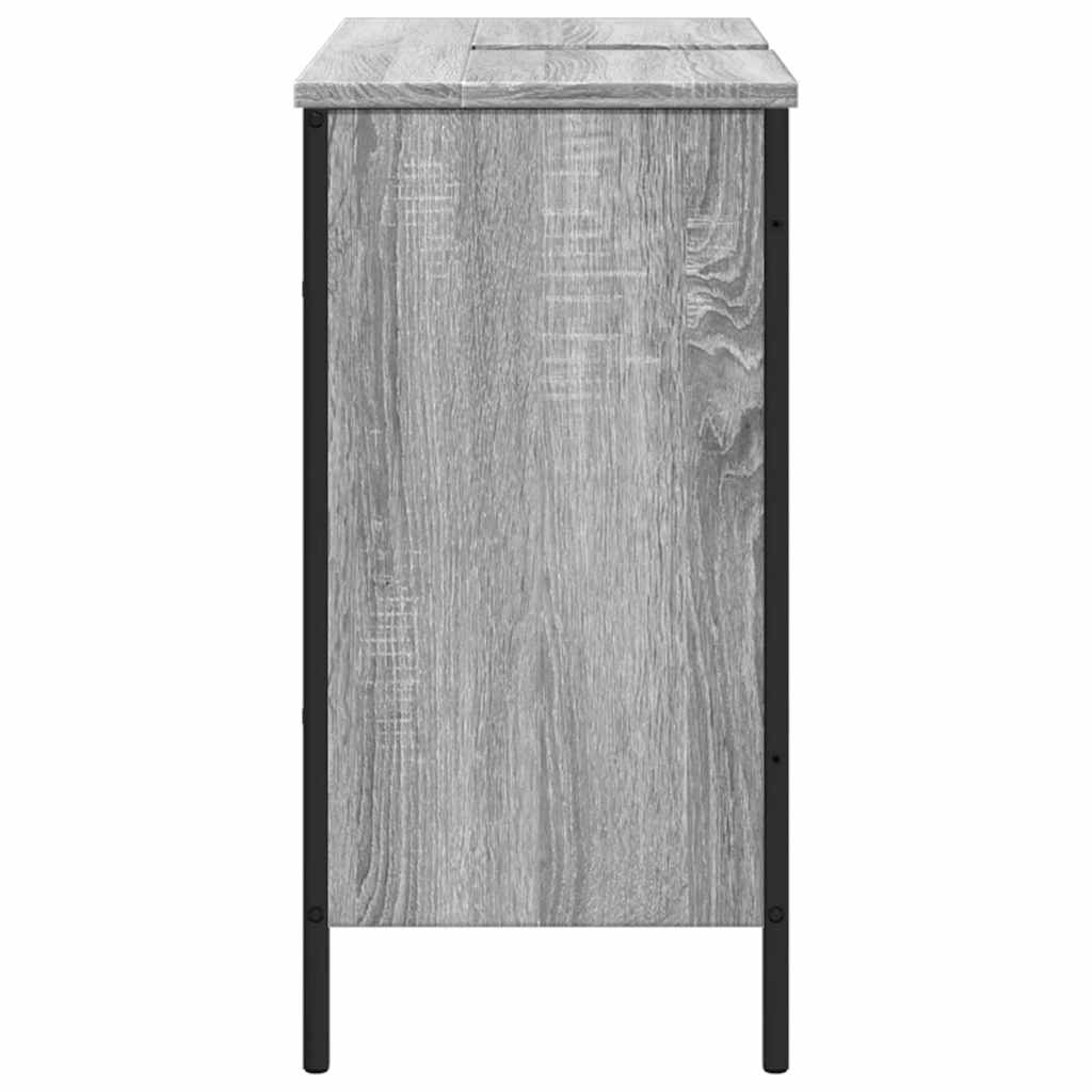 Mobile Lavabo Bagno Grigio Sonoma 80x30x60 cm Legno Multistrato | homemem39