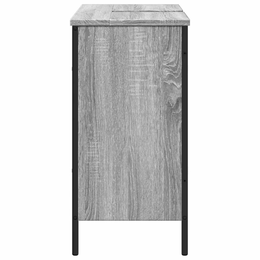 Mobile Lavabo Bagno Grigio Sonoma 80x30x60 cm Legno Multistrato - homemem39