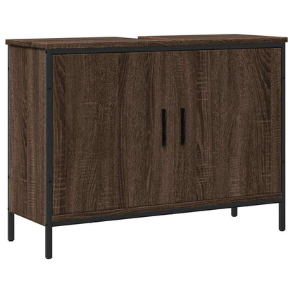 Mobile Lavabo Bagno Rovere Marrone 80x30x60cm Legno Multistrato | homemem39