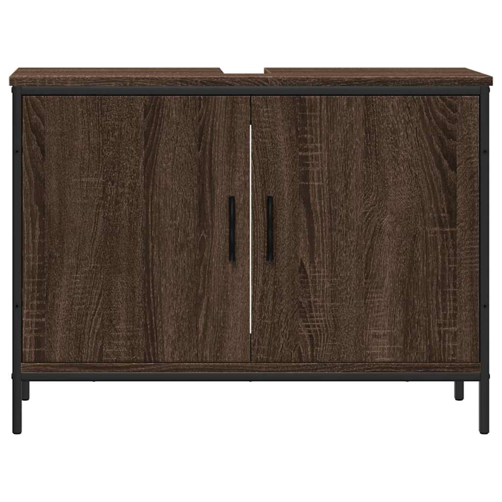 Mobile Lavabo Bagno Rovere Marrone 80x30x60cm Legno Multistrato | homemem39