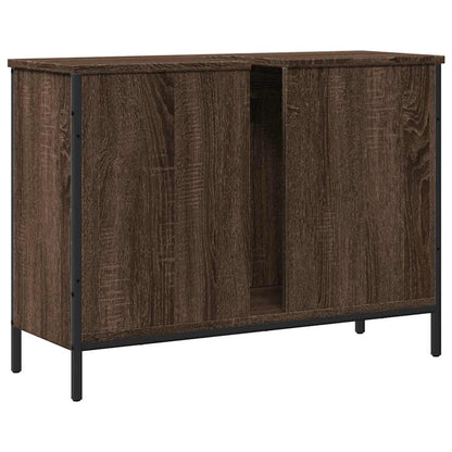 Mobile Lavabo Bagno Rovere Marrone 80x30x60cm Legno Multistrato | homemem39