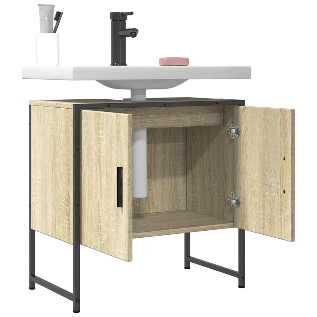Mobile Lavabo Bagno Rovere Sonoma 60x33x60 cm Legno Multistrato | homemem39